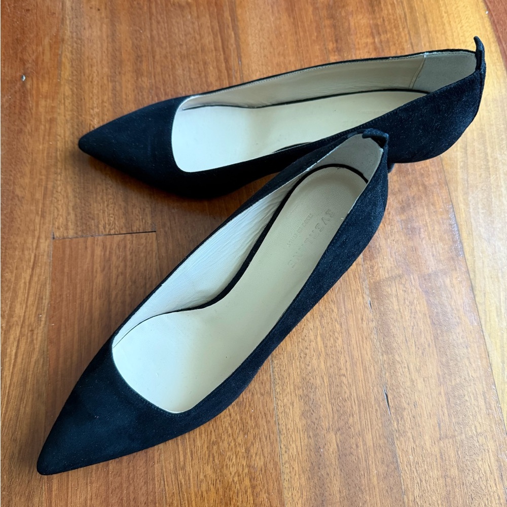 Everlane Black Suede Heels